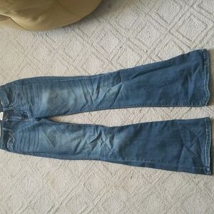 dark blue flare jeans